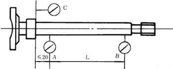 懸臂檢查刀杆徑向和端面跳動的公差