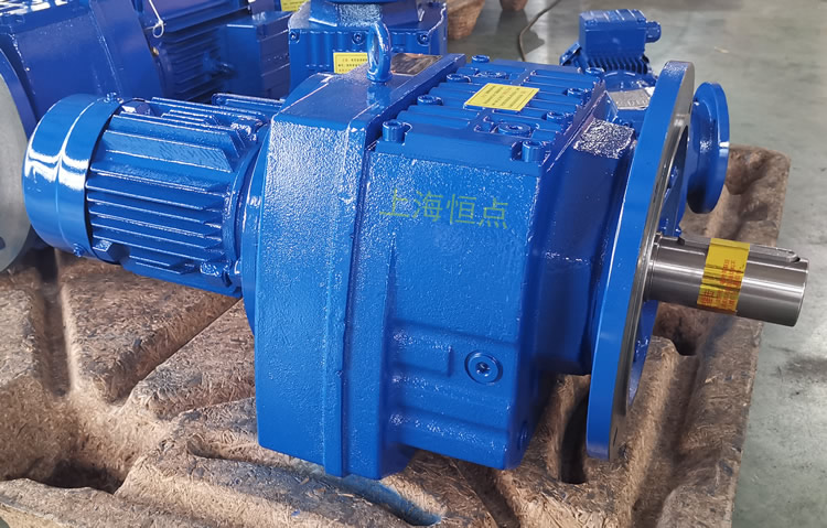 RF87減速機，立式安裝，輸入配電機，實物照片如下