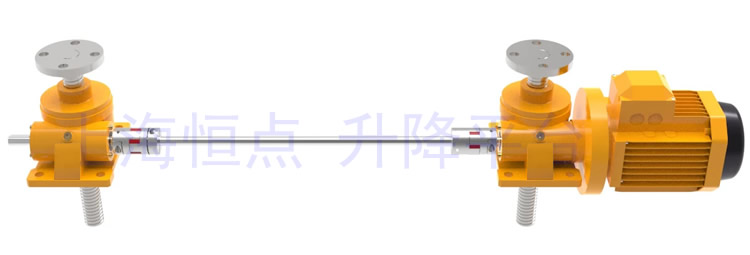 SWL系列直線型升降平台，電機直聯側放實物圖