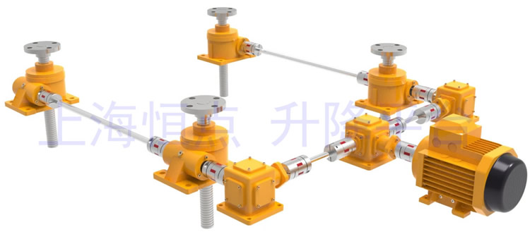 U型升降平台 四台聯動升降平台 SWL+T系列組合 實物圖